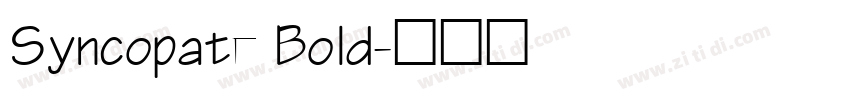 Syncopate Bold字体转换